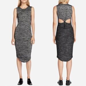 Rag & Bone Sleeveless Soft Dress | Black Heather | Cutout Twist Back | Gray | XS